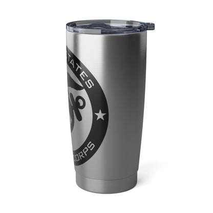 Tumbler, USMC (black), coffee or tea, 20oz., one each