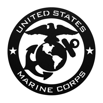 US Marine Corps die-cut metal Veteran Sign/Wall Art