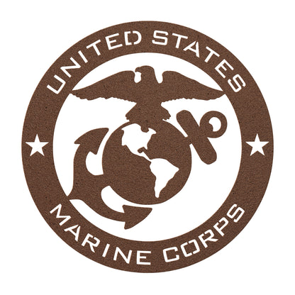 US Marine Corps die-cut metal Veteran Sign/Wall Art