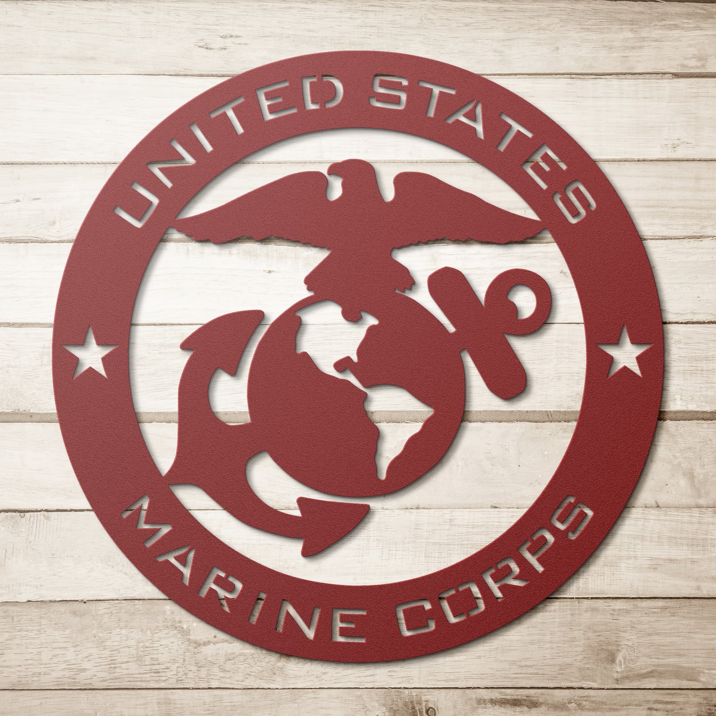 US Marine Corps die-cut metal Veteran Sign/Wall Art