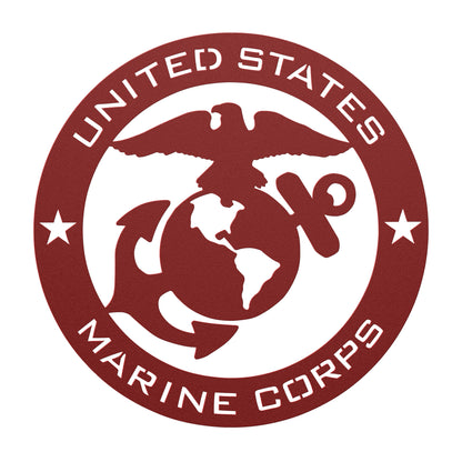 US Marine Corps die-cut metal Veteran Sign/Wall Art