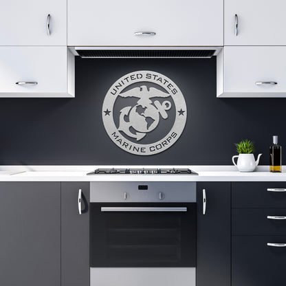 US Marine Corps die-cut metal Veteran Sign/Wall Art