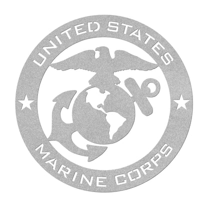 US Marine Corps die-cut metal Veteran Sign/Wall Art