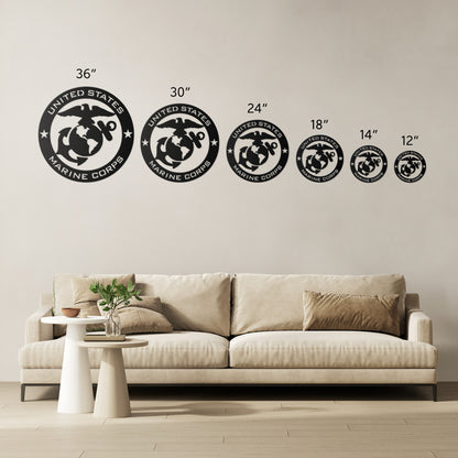 US Marine Corps die-cut metal Veteran Sign/Wall Art