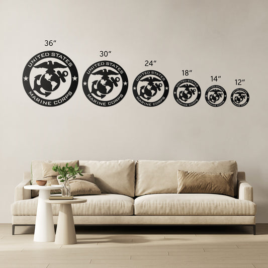 US Marine Corps die-cut metal Veteran Sign/Wall Art