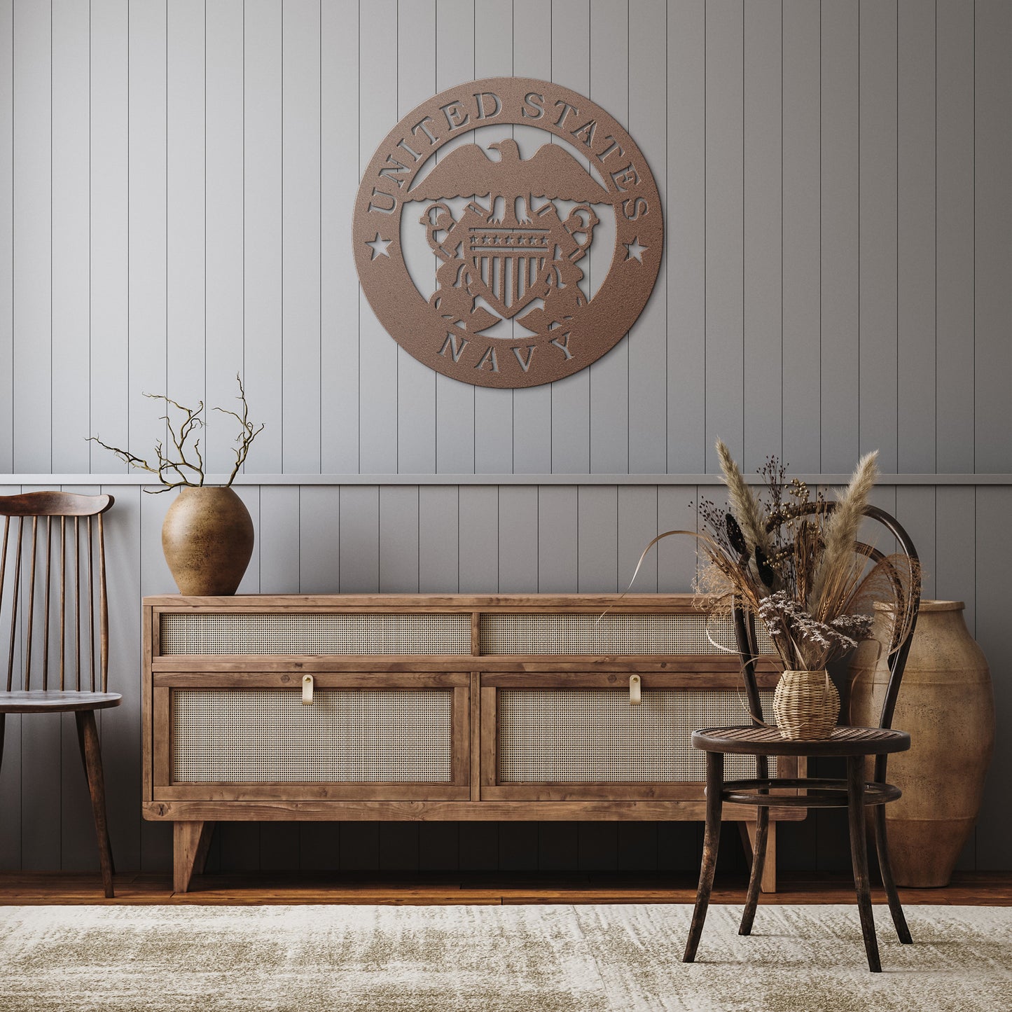 US Navy die-cut metal Veteran Sign/Wall Art