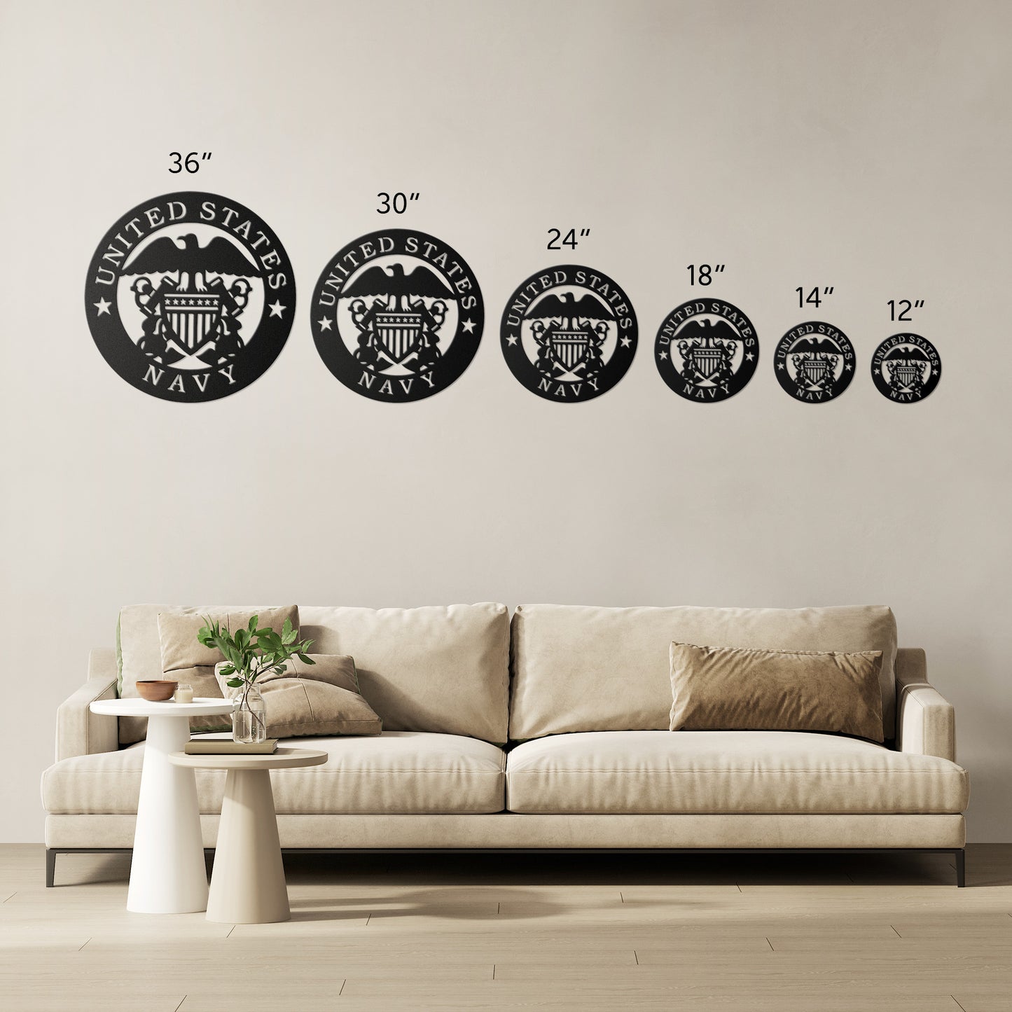 US Navy die-cut metal Veteran Sign/Wall Art